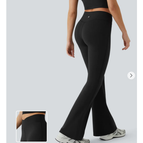 High Waisted Crossover Flare