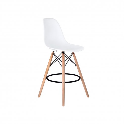 (As-is) Oslo Low Bar Chair - White