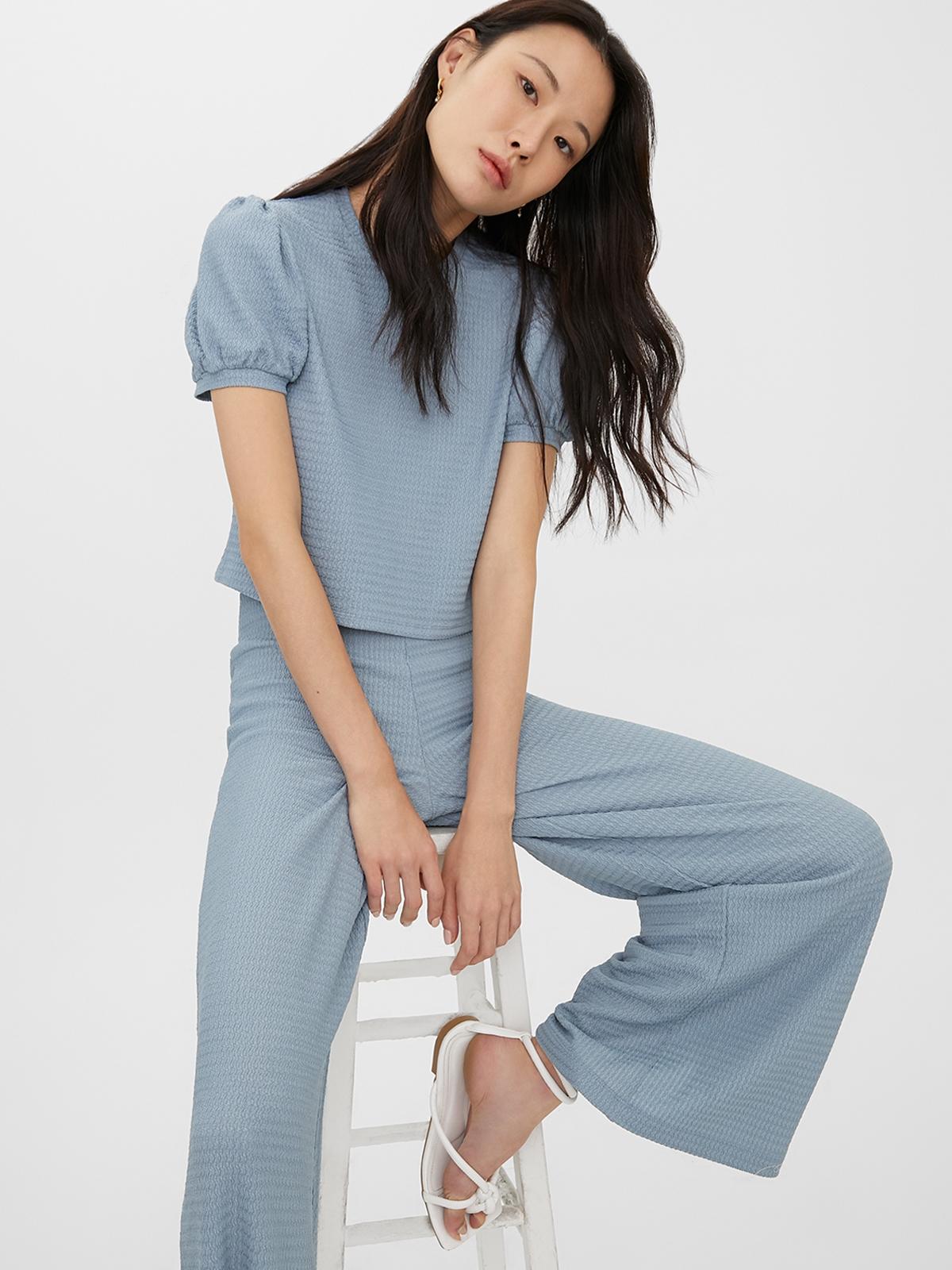 Wide Leg Pants - Blue