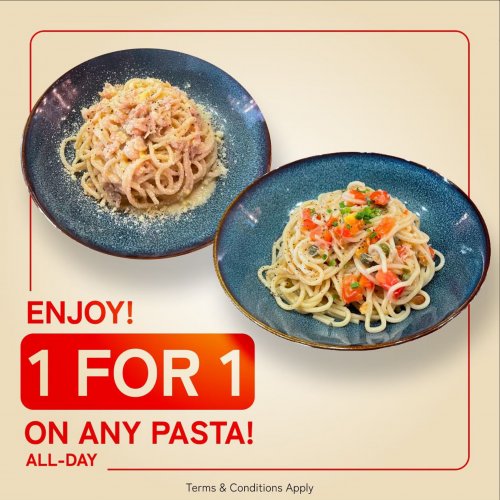 Sake+ 1-for-1 Pasta Delight!