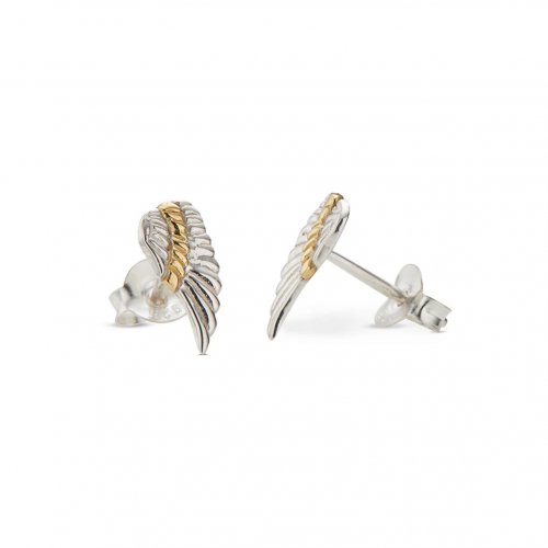 Angel wing stud earrings