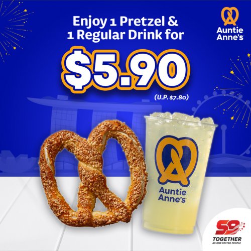 Enjoy our Pretzel Set Meal for only $5.90! 