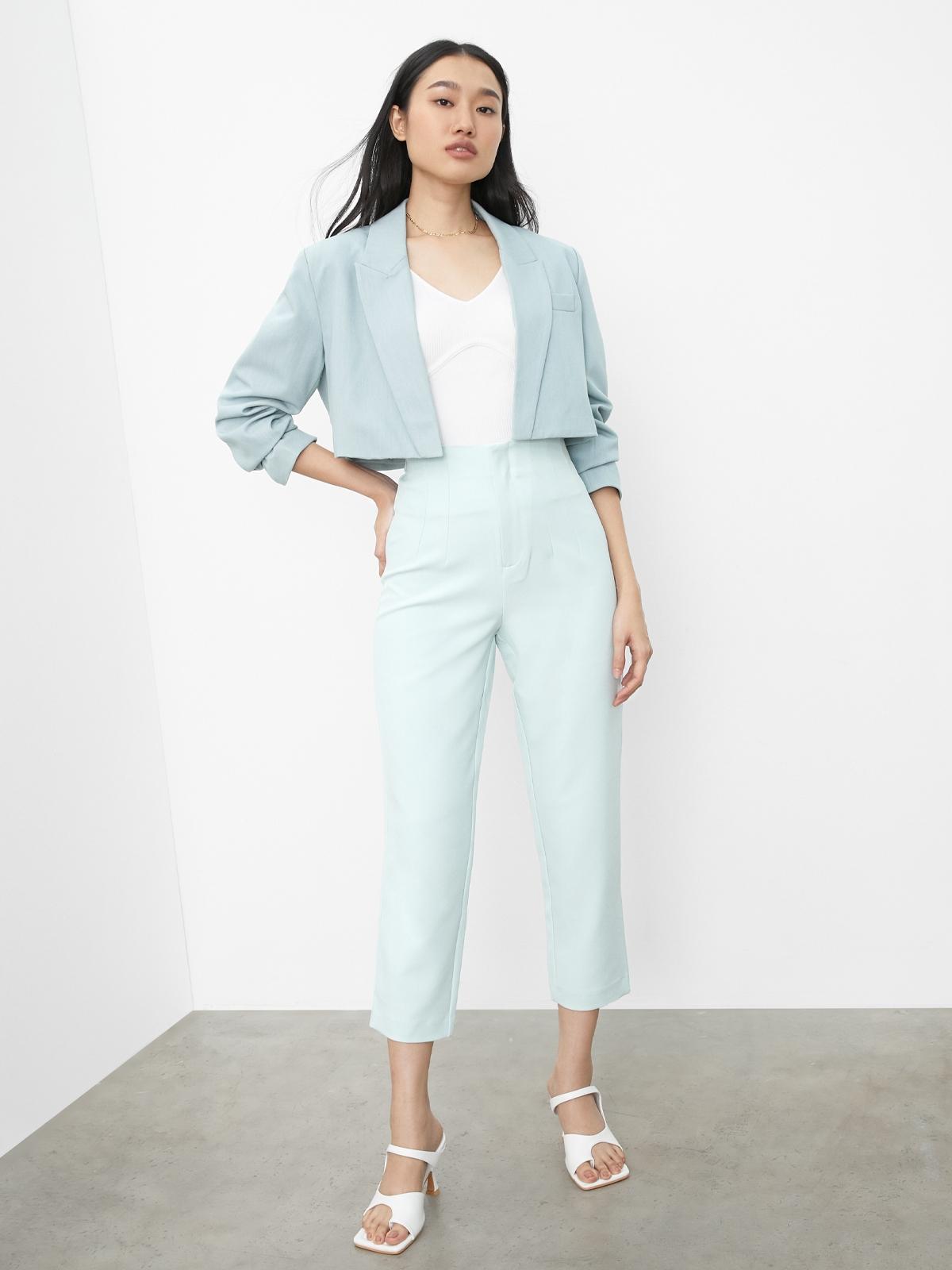 Basic Cropped Pants - Blue