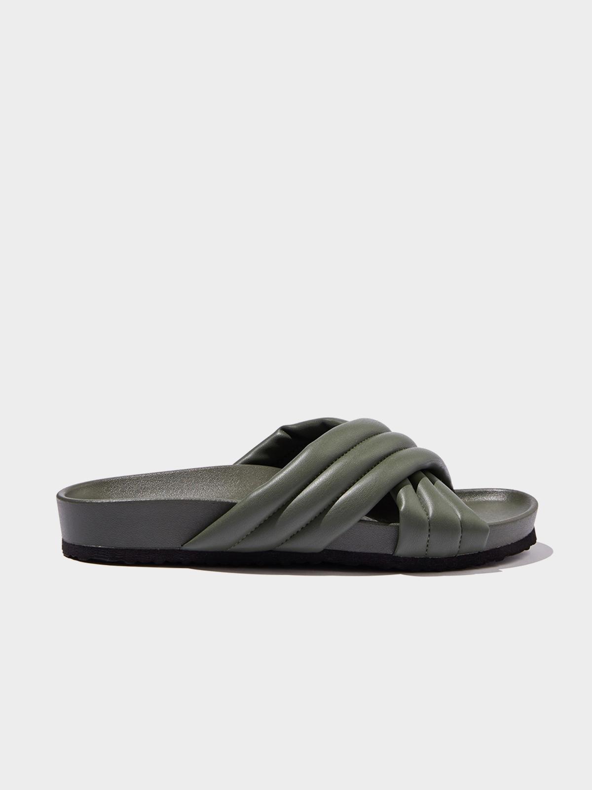 Cushy Crossover Slide - Dusty Green