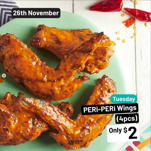 PERi-PERi Wings (4pcs) – Only $2!