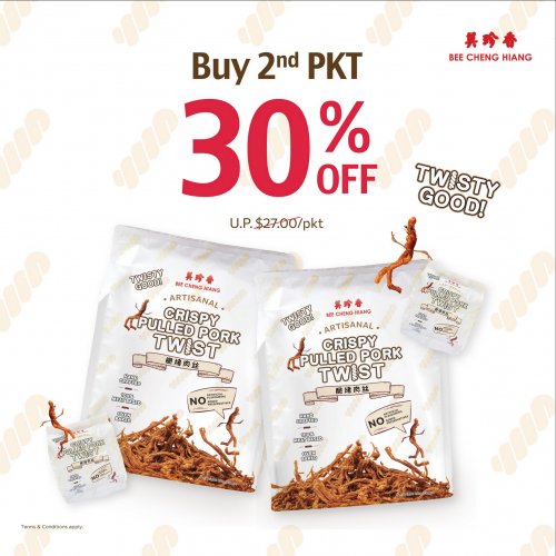 Enjoy 30% Off on 2nd pack Crispy Pork Twist