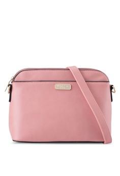 Faux Leather Shell Shape Sling Bag