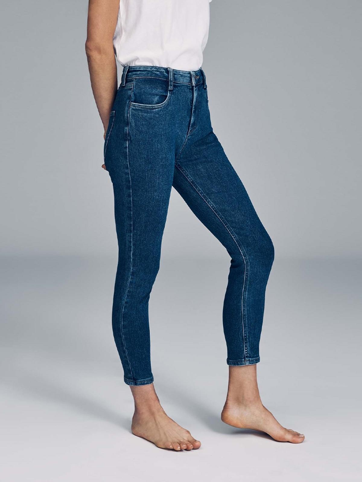 Mid Rise Cropped Super Stretch - Coogee Blue