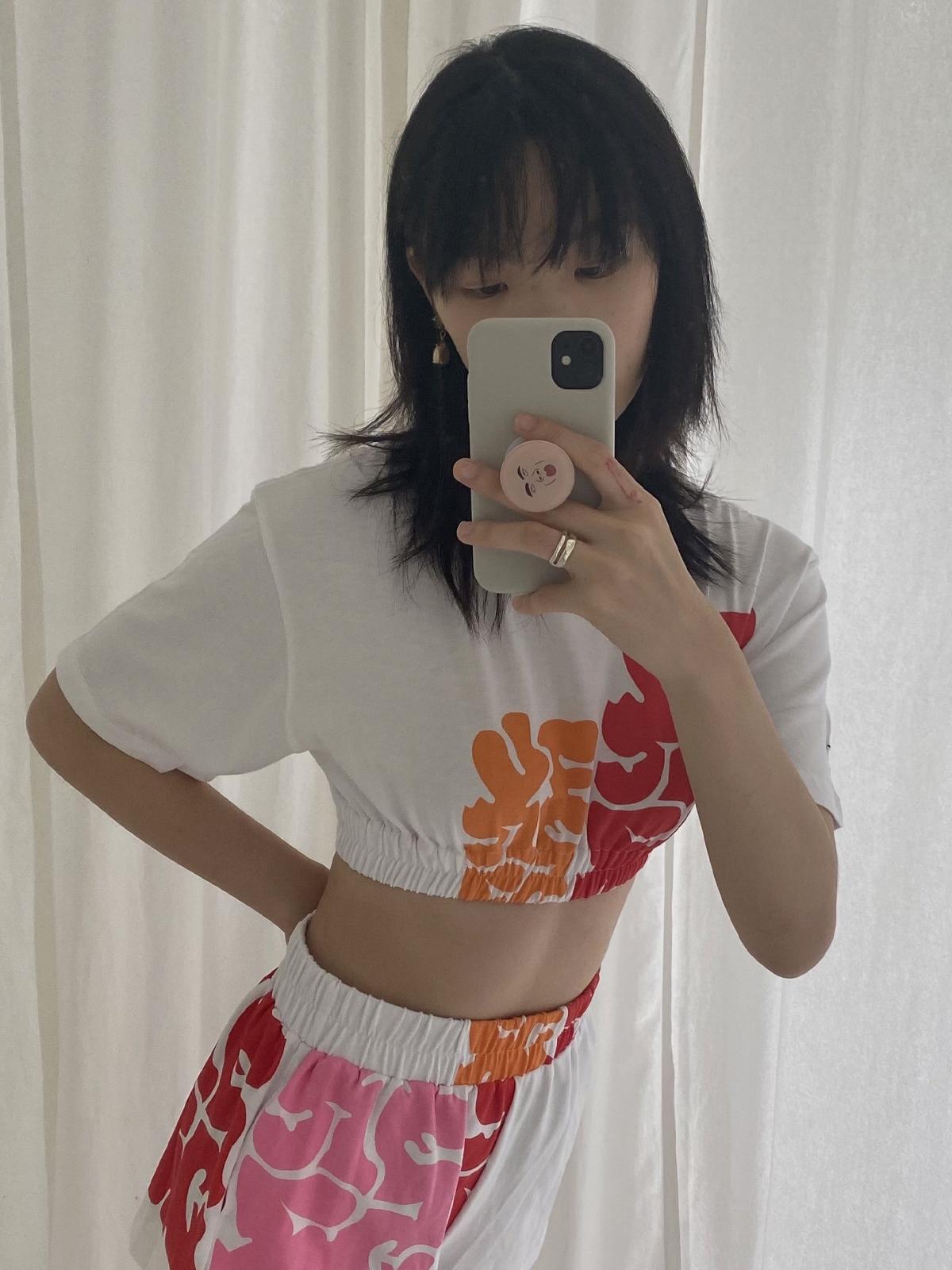 Prosperous Rework Tee Set - White