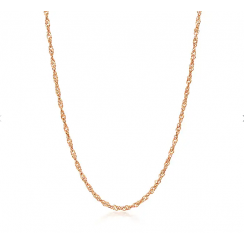 18K Rose Gold Necklace.   Non HK- EN: Selected Machinery Chain Promotion