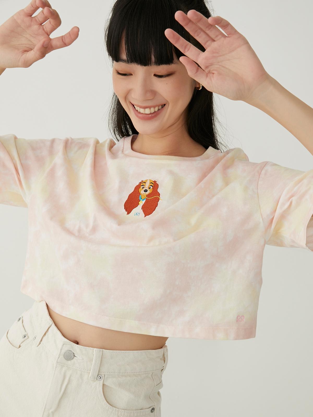 Pomelo | Disney Lady Sustainable Graphic Tee - Pink/Yellow