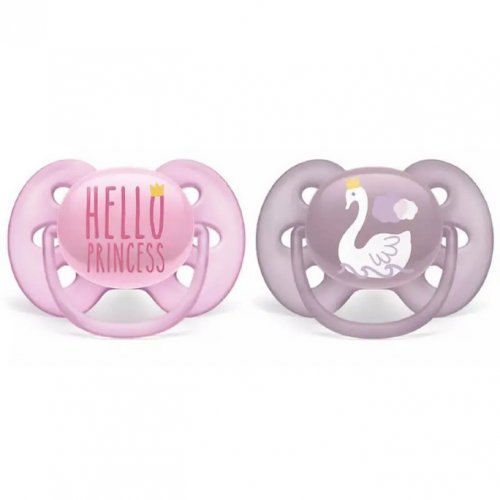 Philips Avent Ultra Soft Soother 6-18m - Pink / Purple