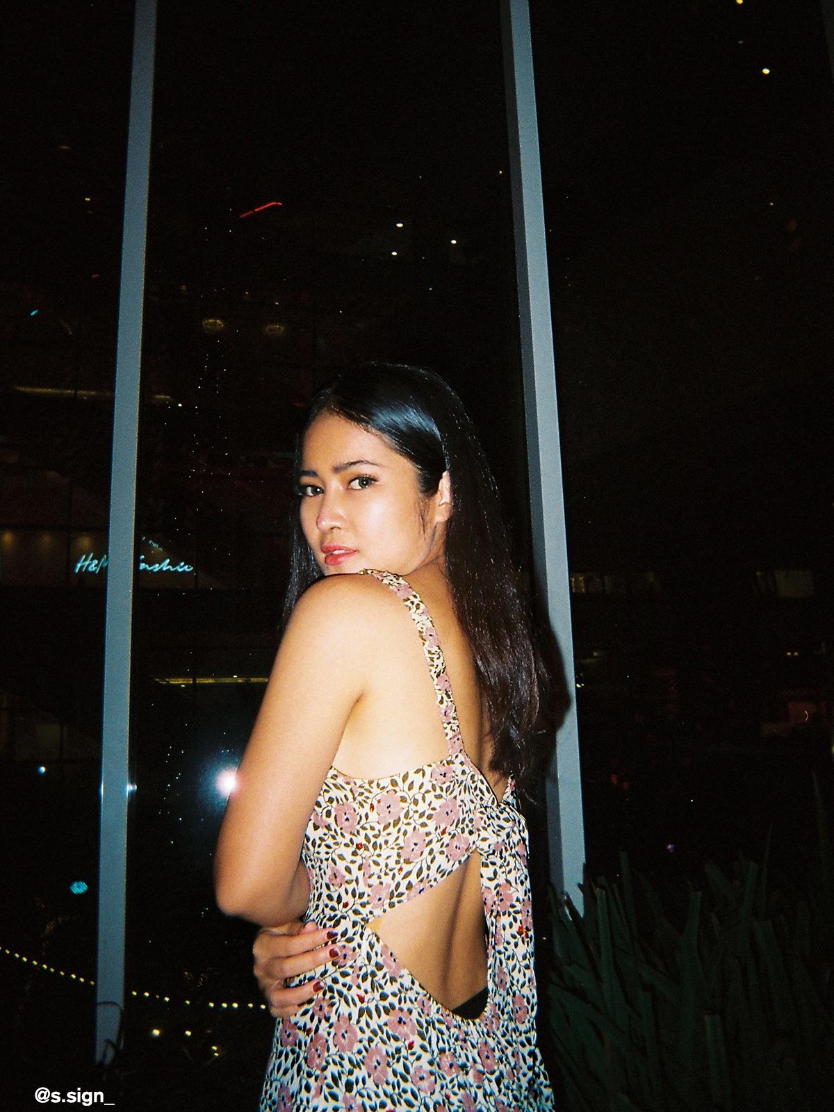 Mini Floral Open Back Dress - White