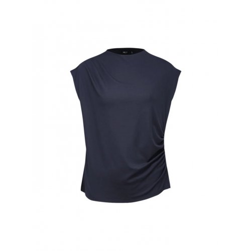 Mock Neck Cap Sleeve Top