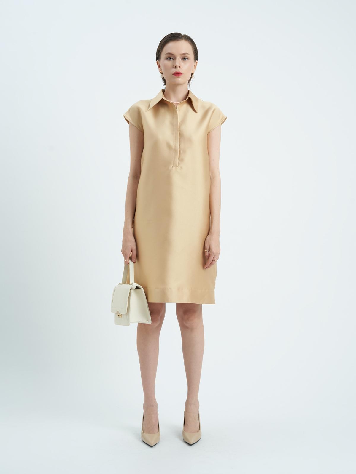 Pilar Shirt Dress - Gold