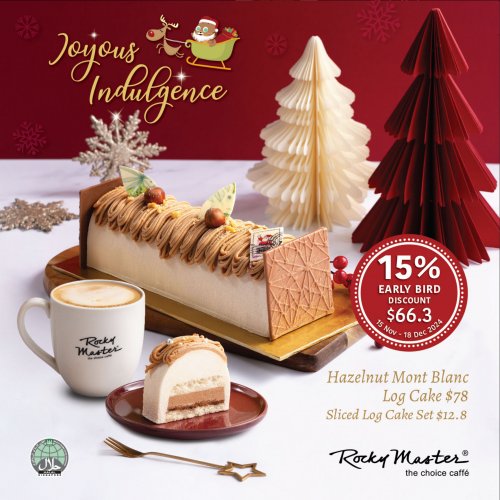 Early Bird 15% Off Mont Blanc Log Cake