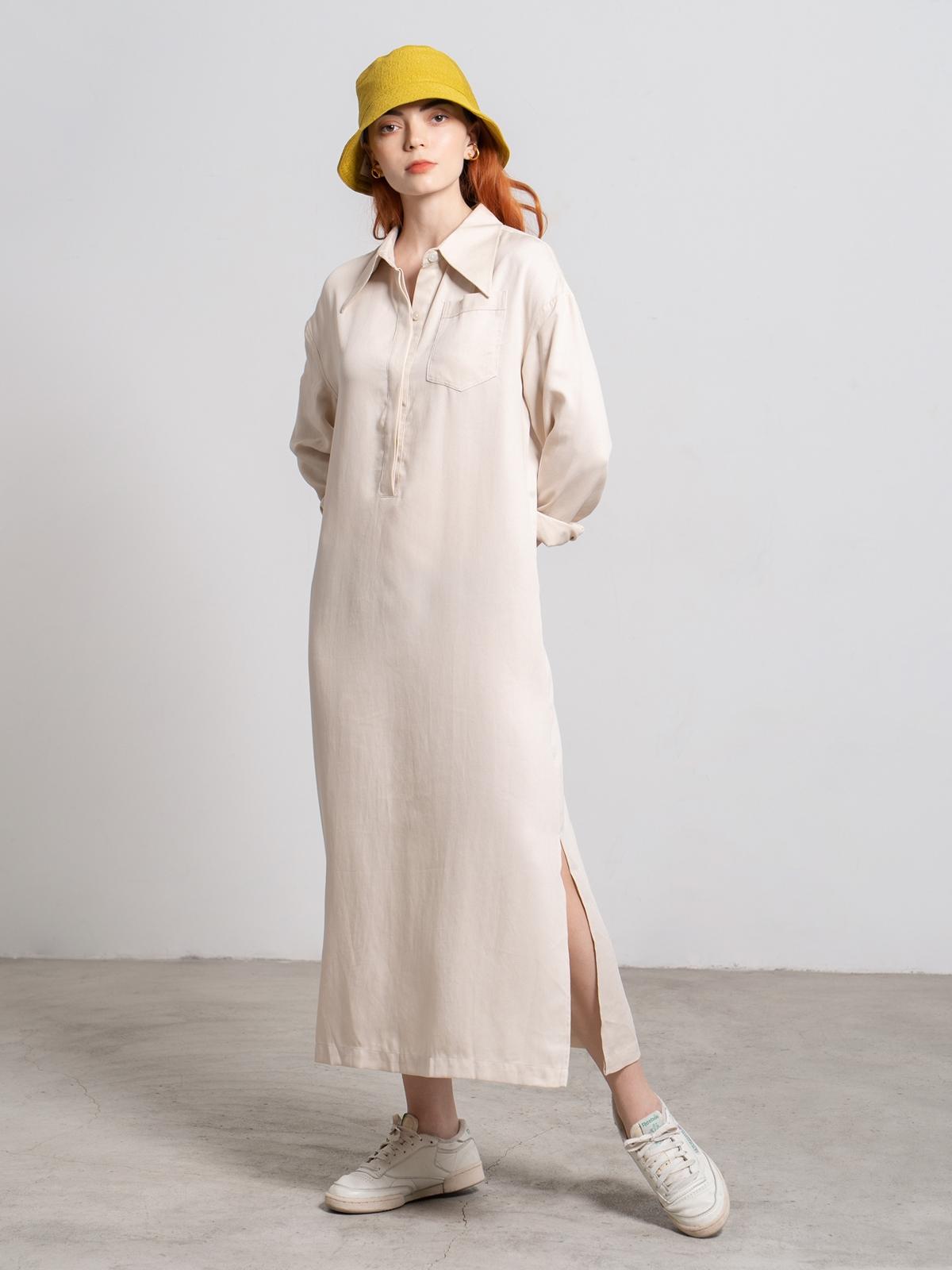 Iseul Shirt Dress - Cream