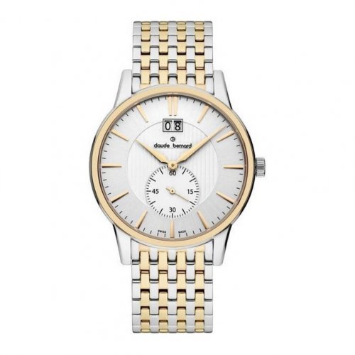 Claude Bernard Classic Small Second White|Bicolour