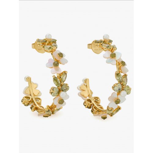 Precious Pansy Hoops