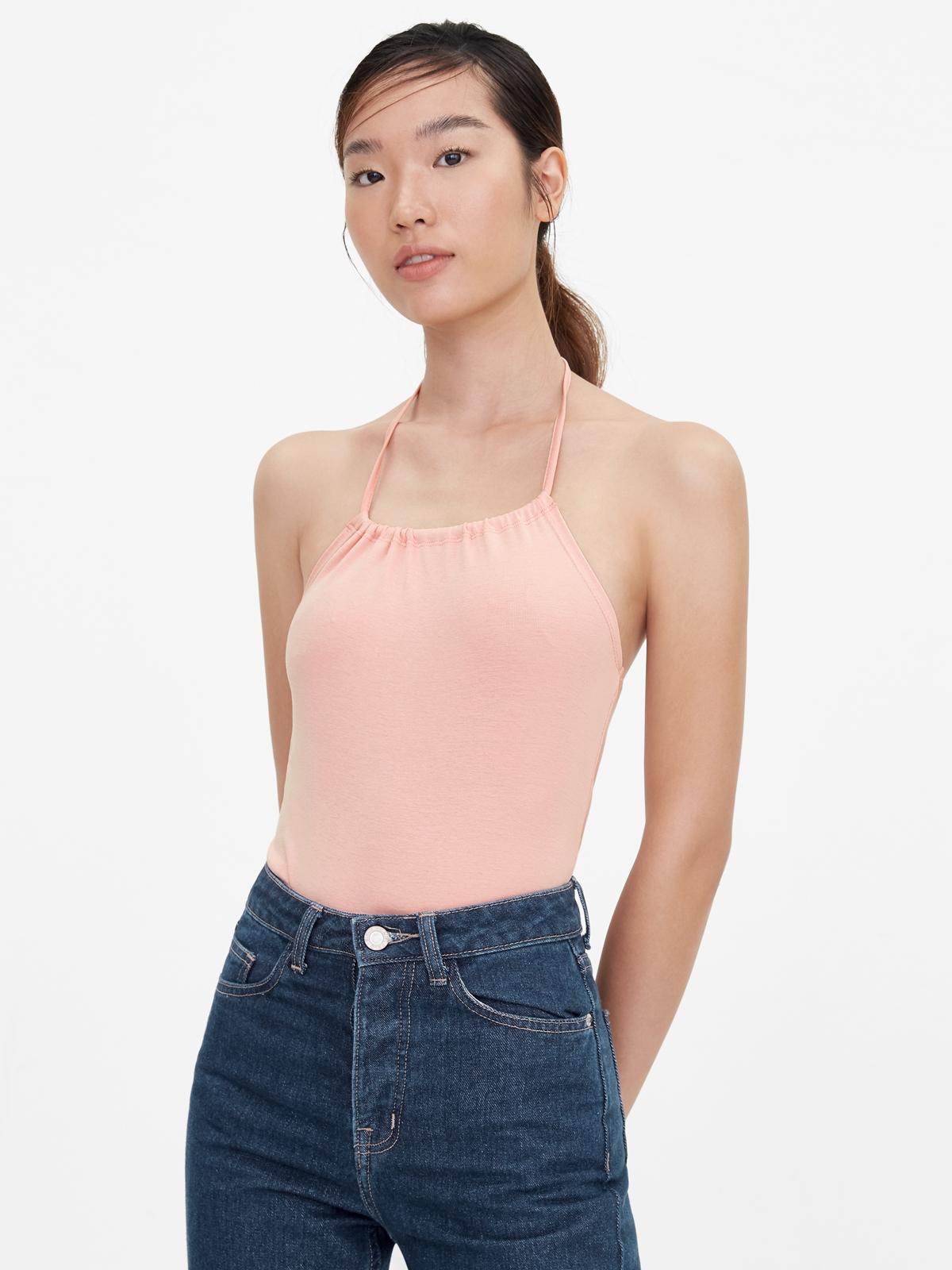 Halter Neck Bodysuit - Pink