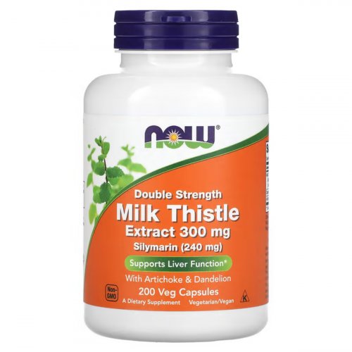 NOW Foods, Milk Thistle Extract, Double Strength, 300 mg, 200 Veg 