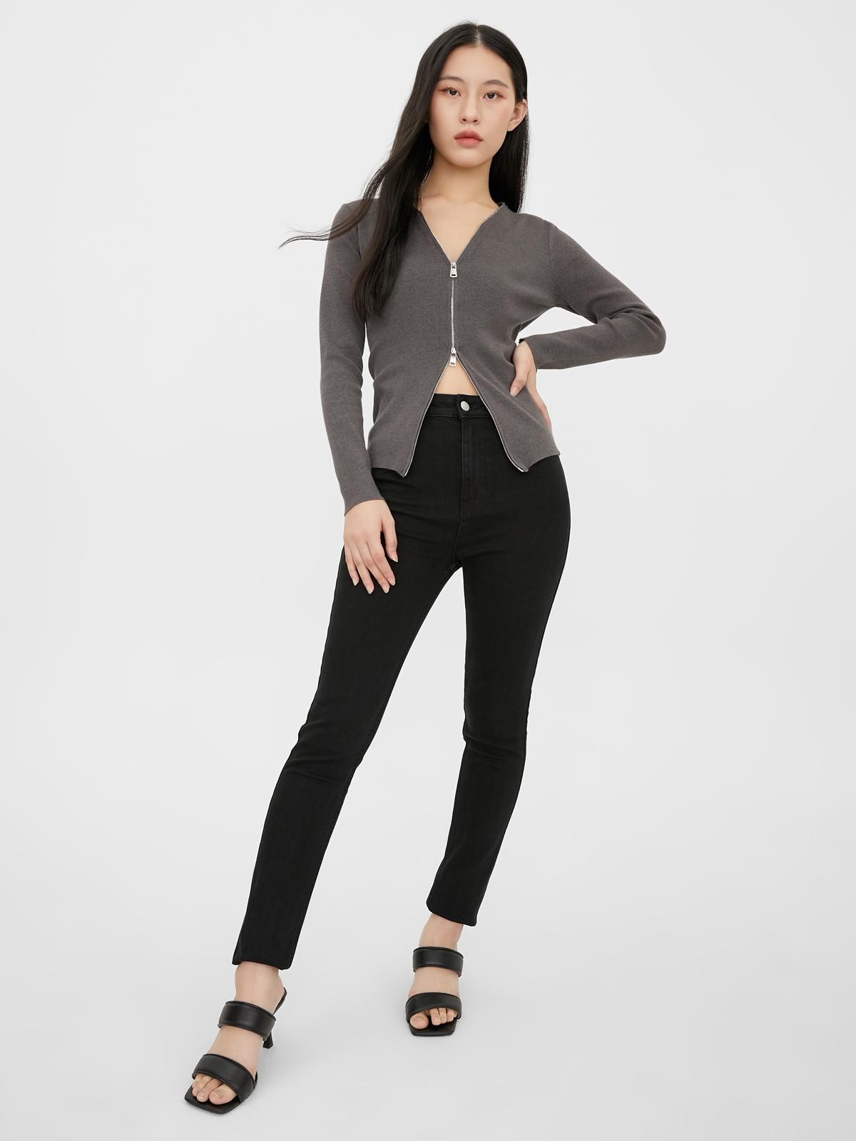 High Rise Skinny Jeans - Black