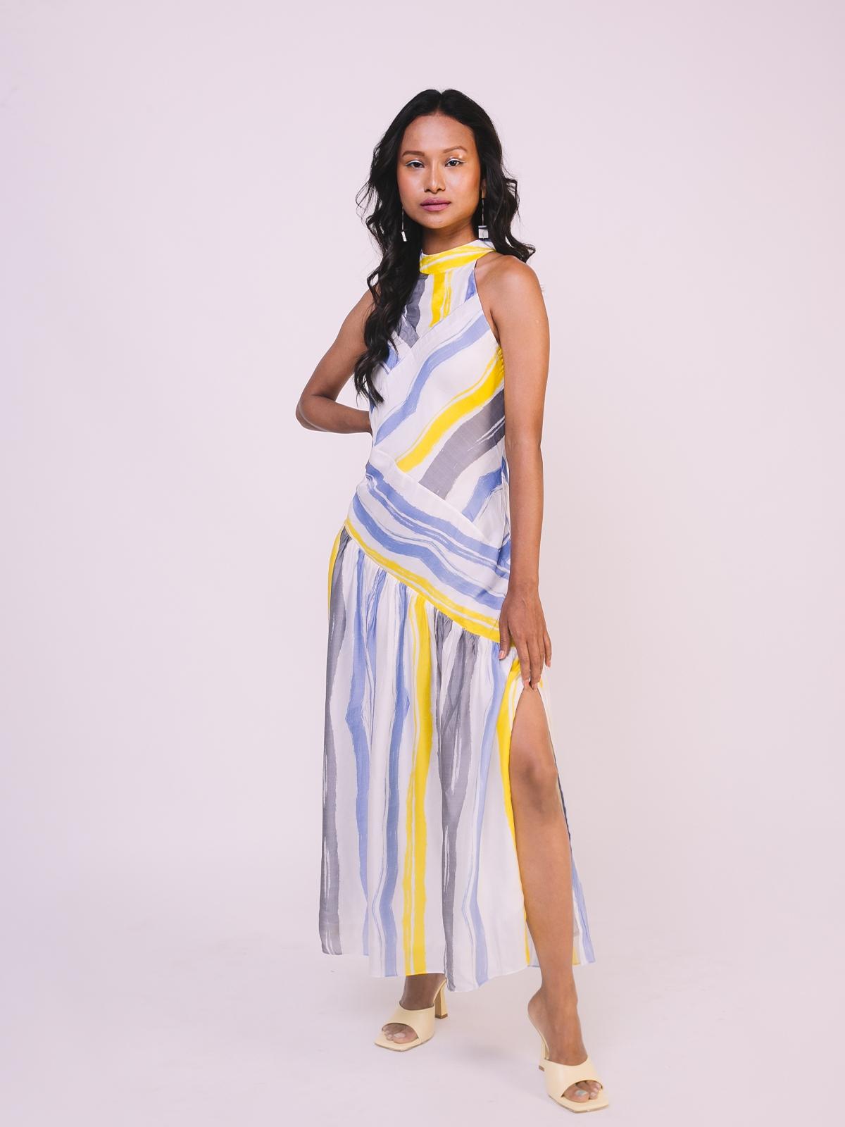 Primrose Striped Racerback Dress - Multi Color