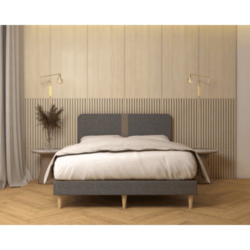 [Single] Dourado Grey Fabric Bed Frame (Water Repellent)