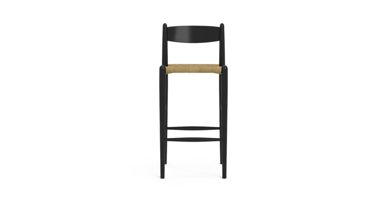 Harvey Bar Stool Black Solid Beech Wood 65