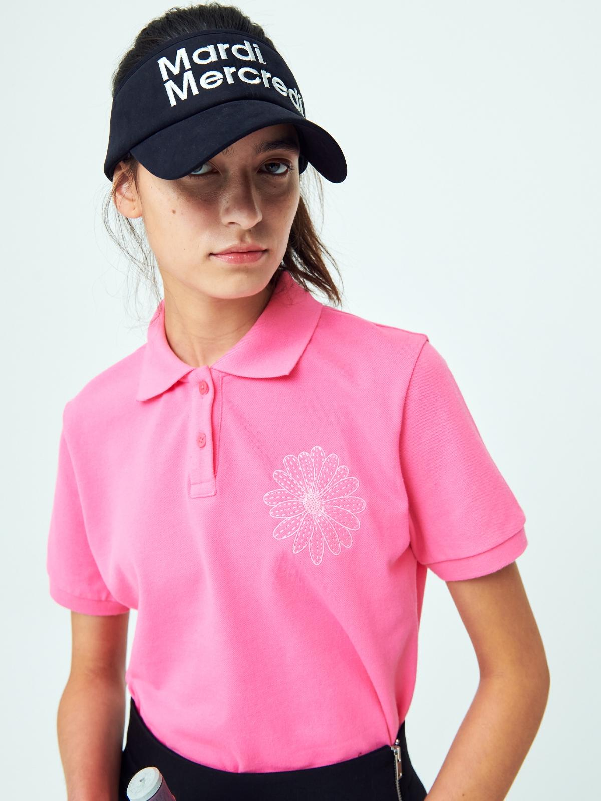 Regular Fit Cotton Piquet T-Shirt - Pink