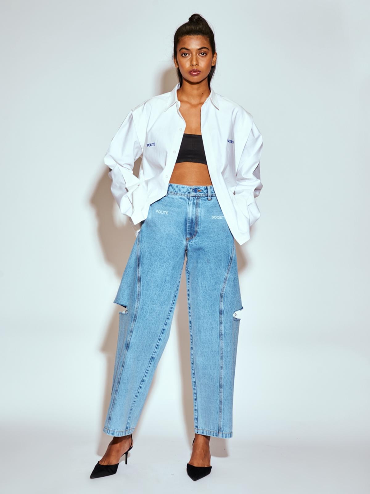 Front Seam Jeans - Denim