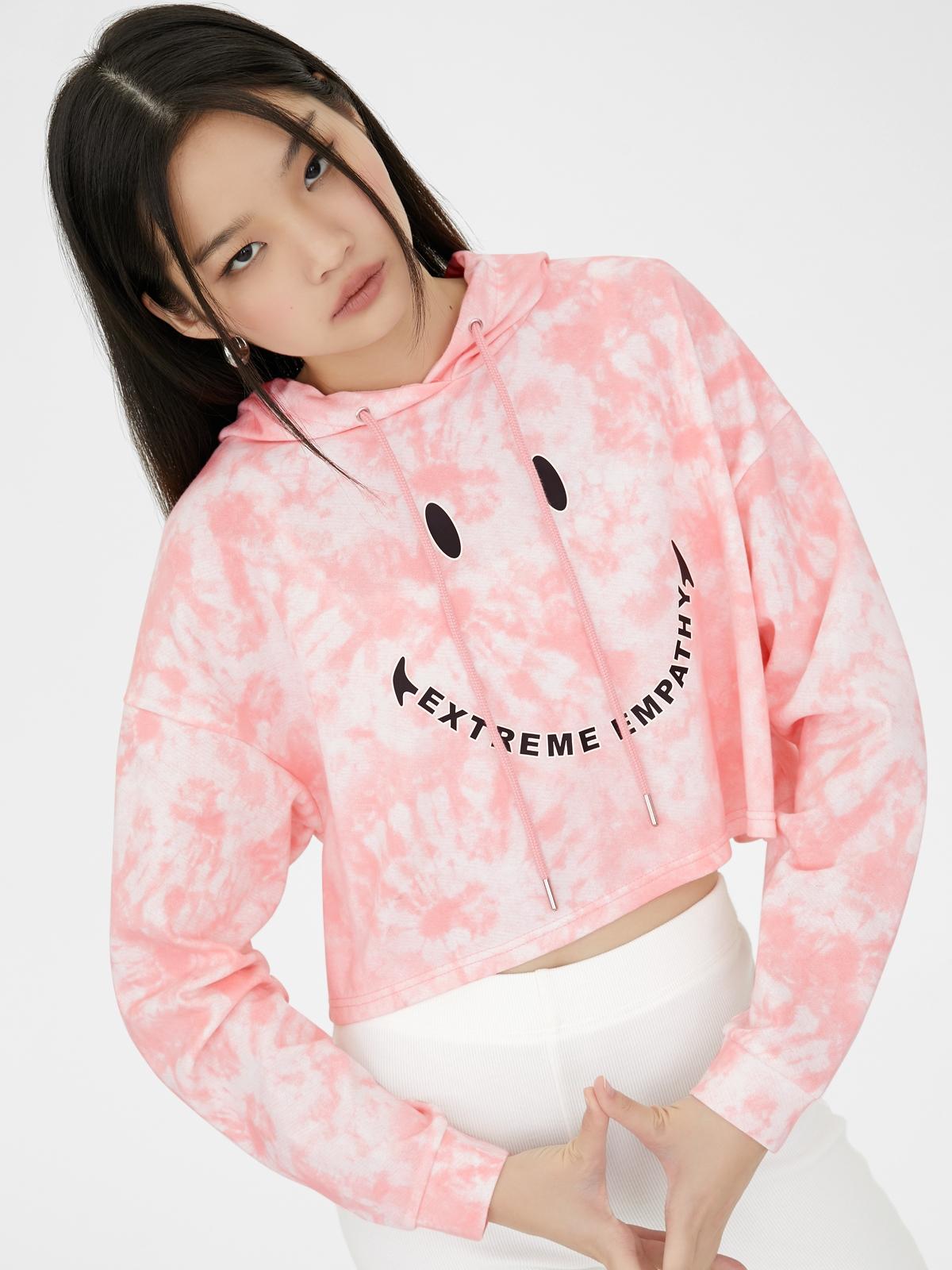 Smiley® Extreme Empathy Tie-Dye Hoodie - Pink