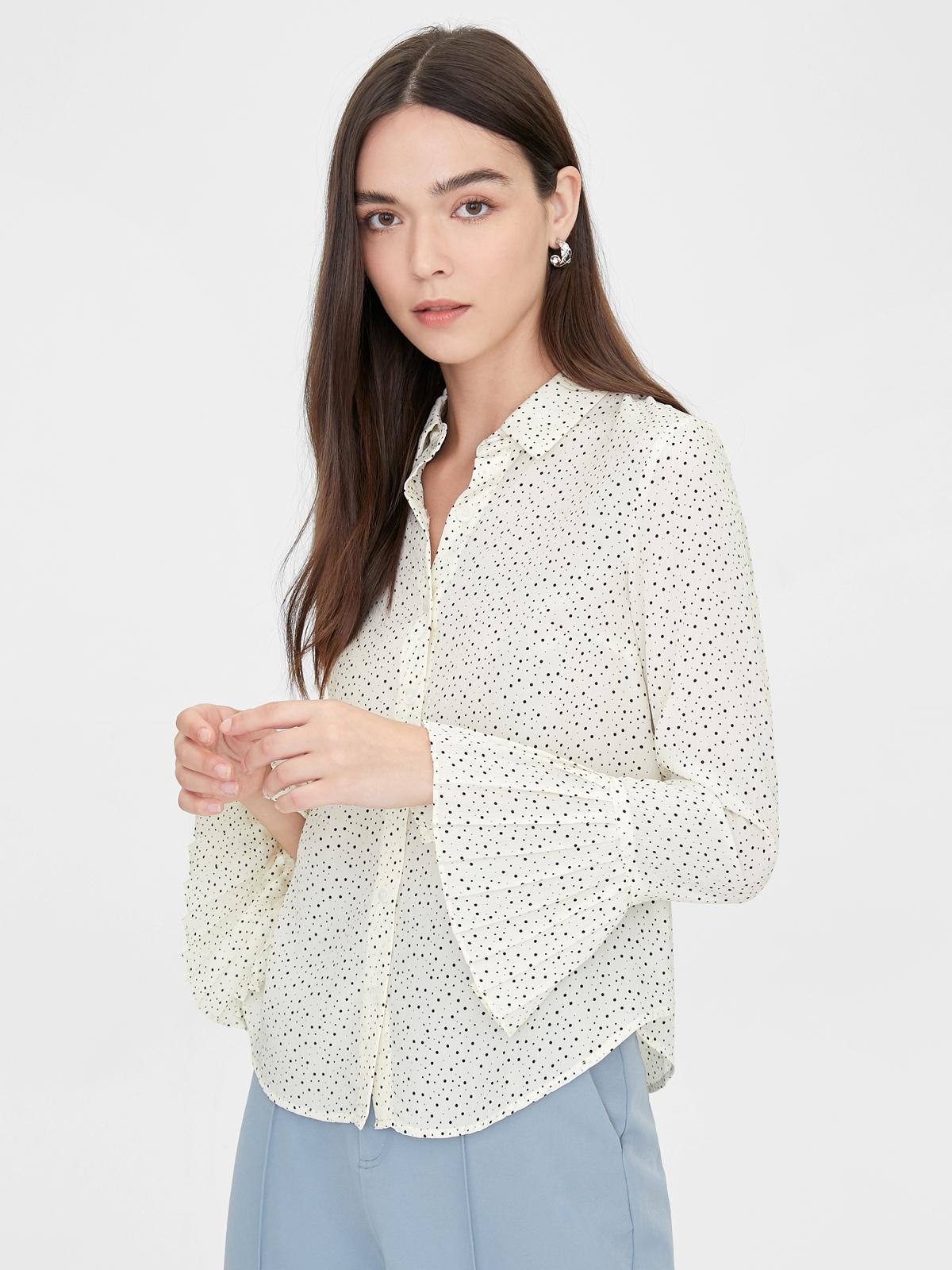 Button Up Flared Sleeves Shirt - White