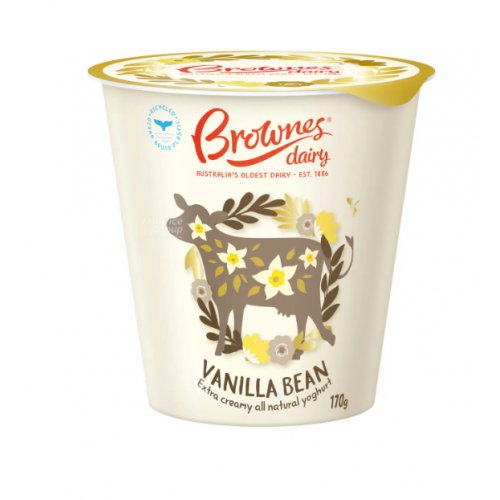 Brownes Dairy Natural Yoghurt - Vanilla Bean