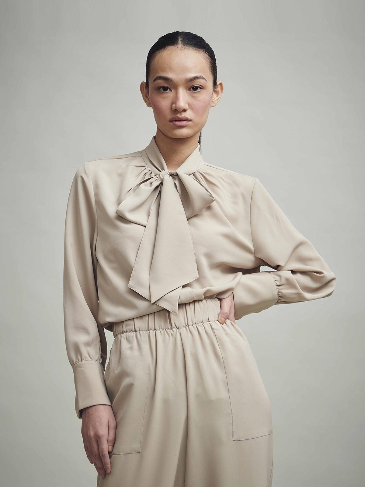Sand Bow Top - Sand