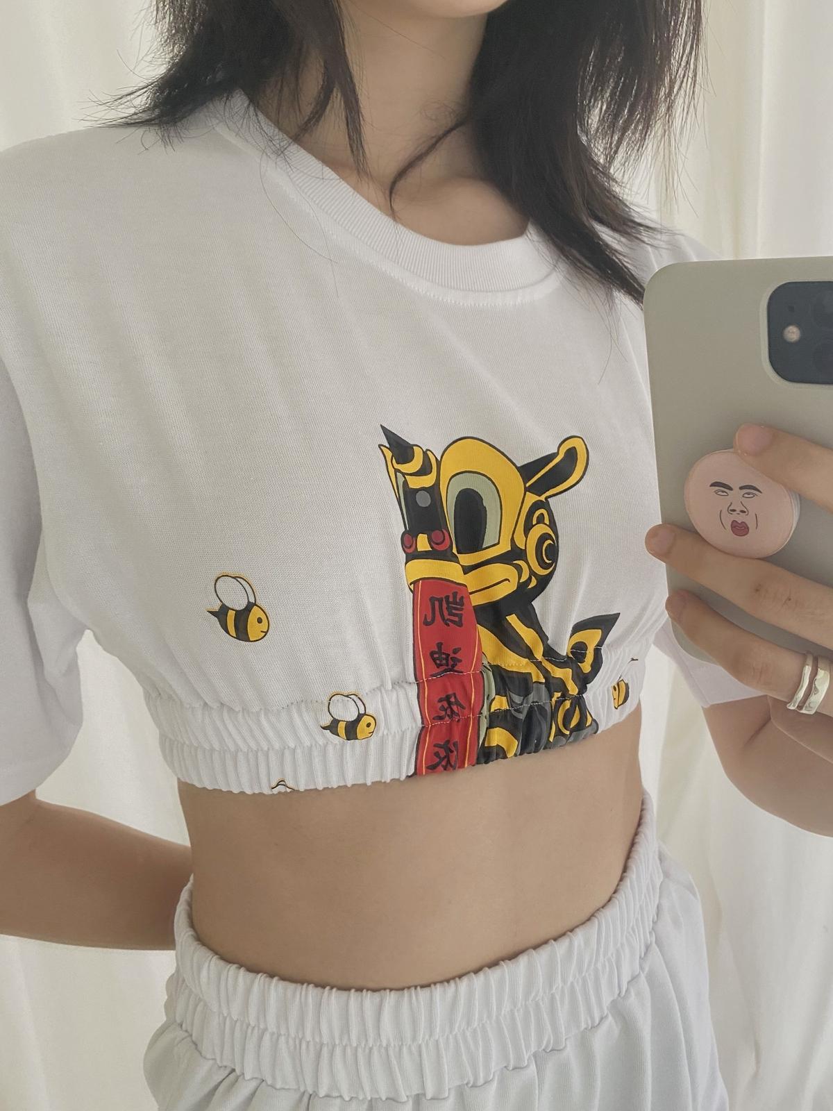 Logo Rework Tee Set - White