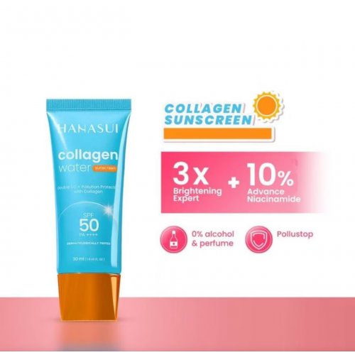 HANASUI Collagen Water Sunscreen (Spf 50+, No Alcohol And No Perfume) 30g