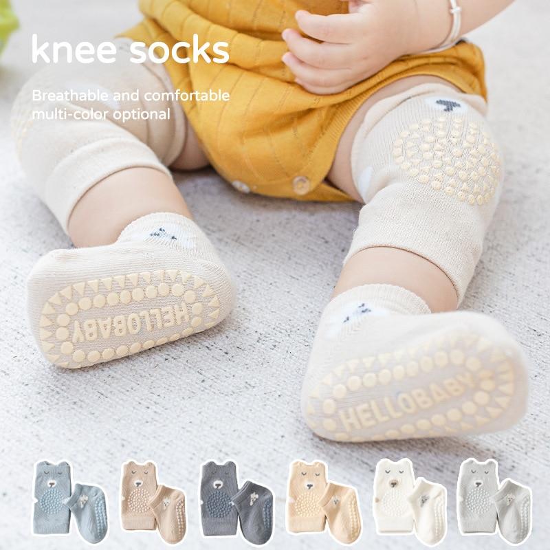 Autumn Baby Knee Pads Socks Set  Anti Slip Socks Kneecap Kid Crawling Safety Floor Socks Knee Protector Kneepad Leg Warmer Girls