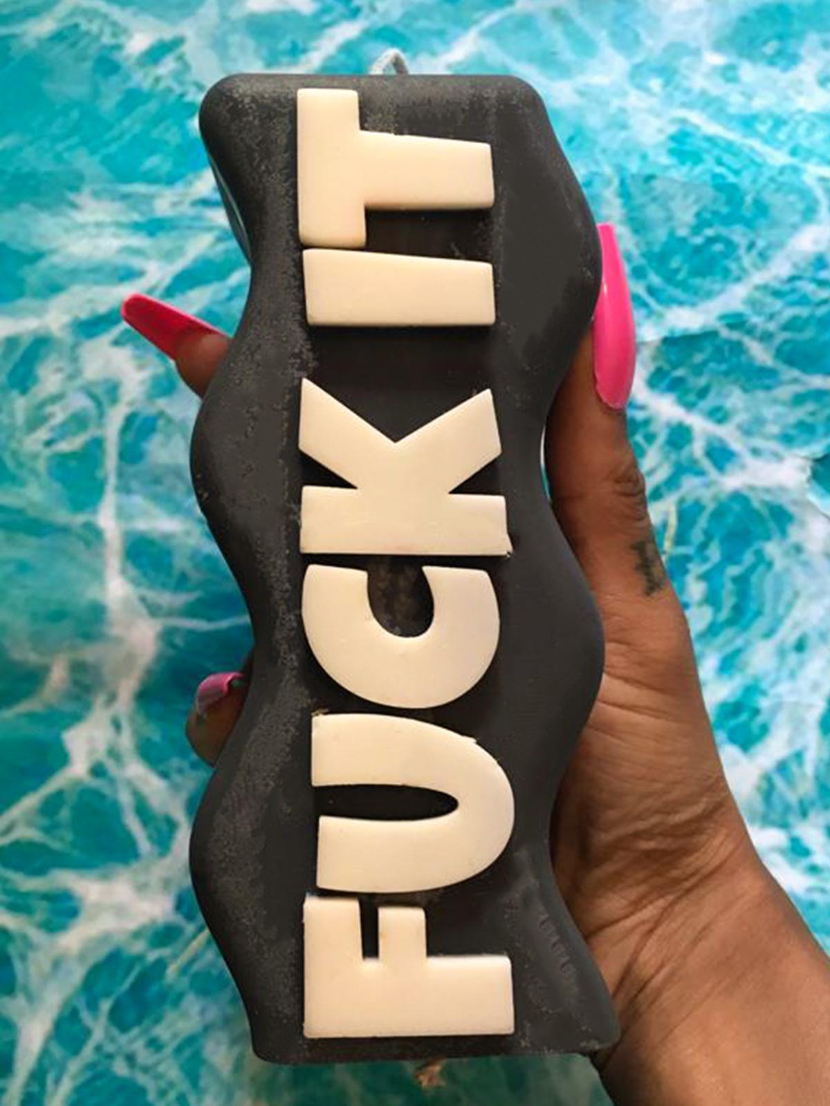 F**k It Candle - Black/White