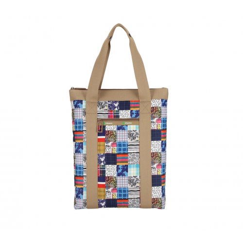 50th Grid Patchwork N/S Zip Tote