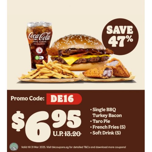 Savour 47% off on this burger and dessert combo!