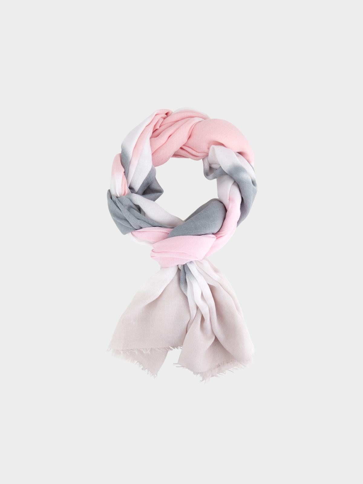 Multi Color Rectangle Scarf - Light Pink