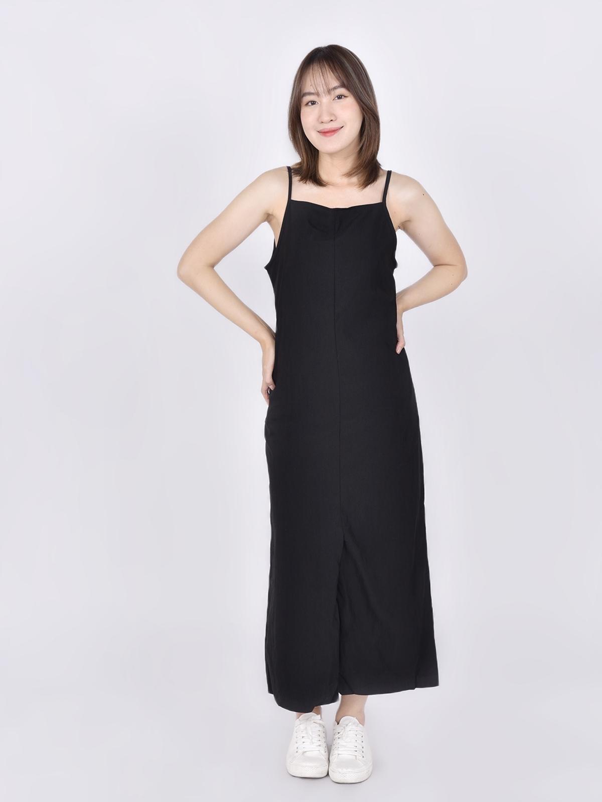 3.3 Field Trip X Front Slit Sleeveless Dress - Black