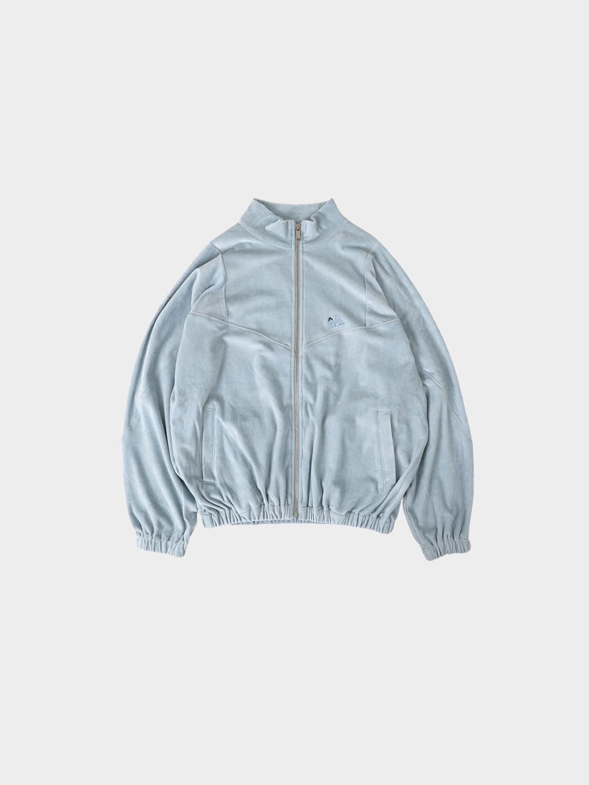 Another A x Oversized Velour Jacket - Baby Blue