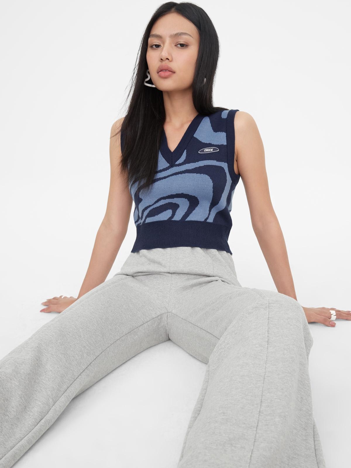 Chuck x Wave Crop Knit Vest - Navy