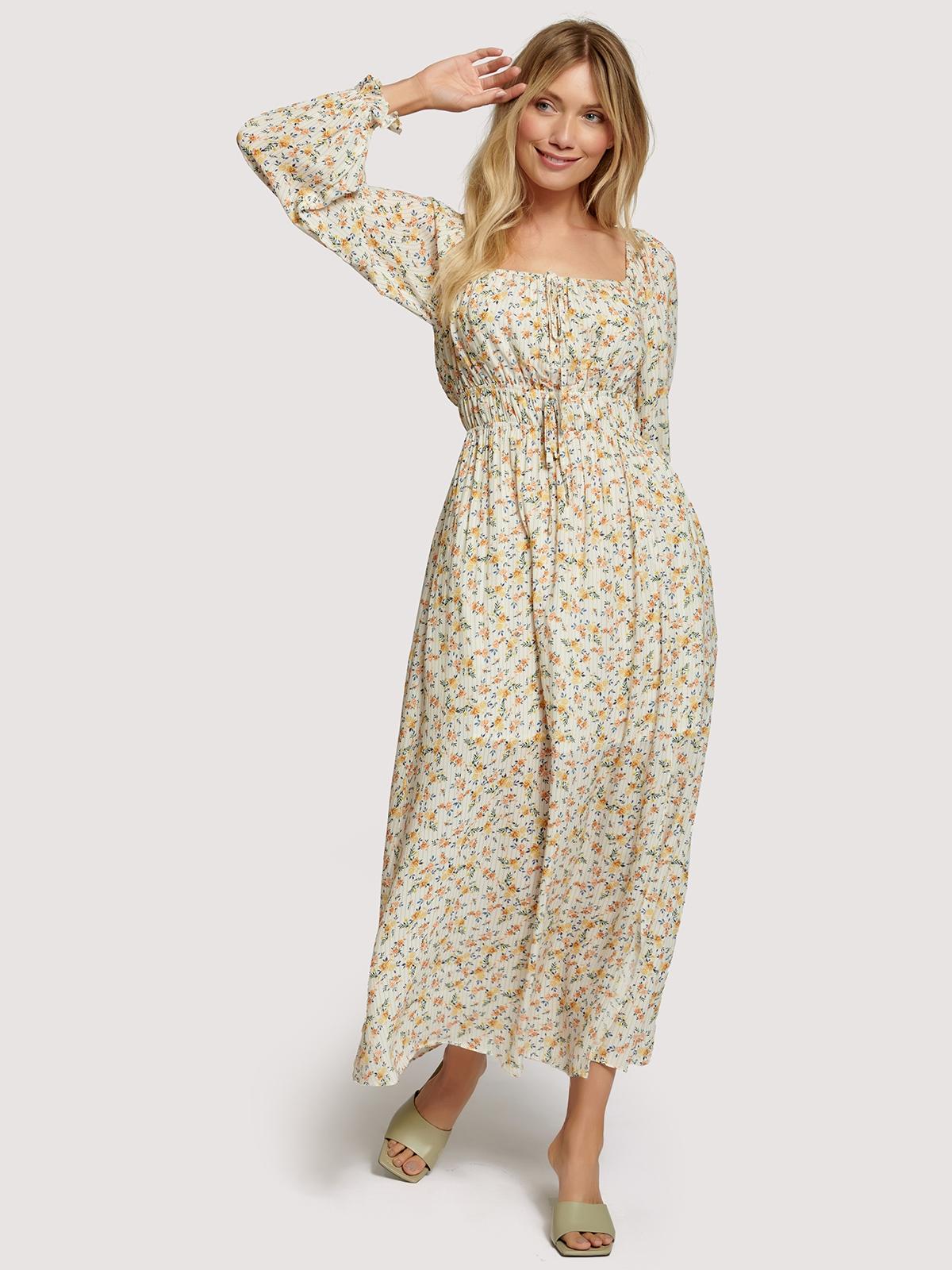 Floral Occasion Maxi Dress - Ivory