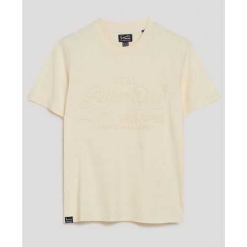 Embossed Relaxed T-Shirt - Rice White