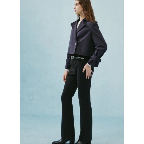 Cotton Blend Trench Jacket