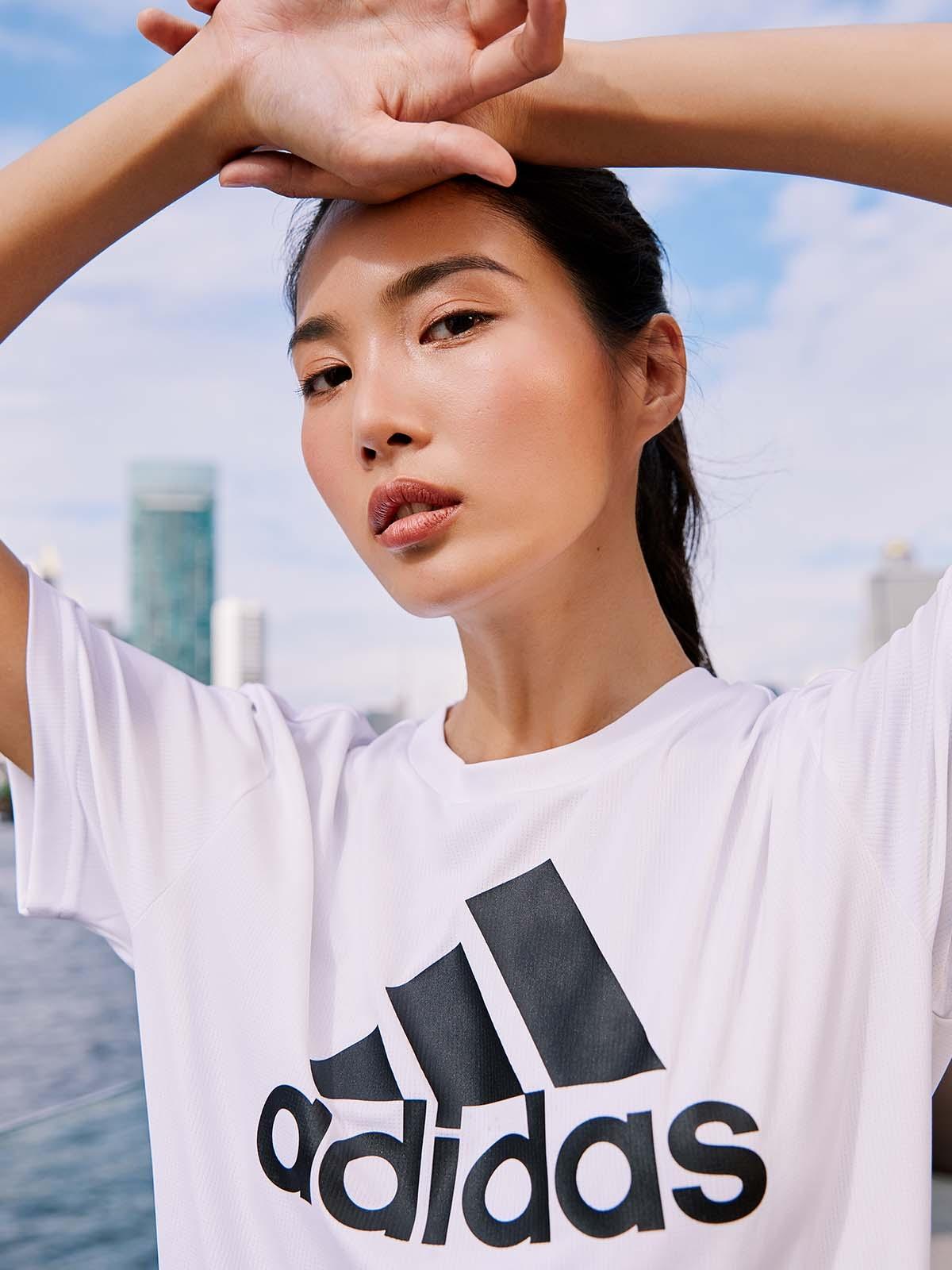 AEROREADY Designed To Move Boyfriend Sport Tee - White/Black