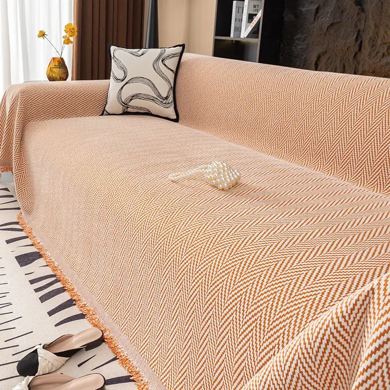 Nordic Chenille Sofa Towel Cover All Season Universal Sofa Throw Blankets Non Slip Pets Kids Anti-dirty Recliner Armchair Covers